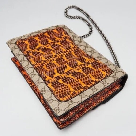 Gucci Beige GG Supreme Canvas Embroidered Elton Medium Dionysus Bag - Picture 3 of 12